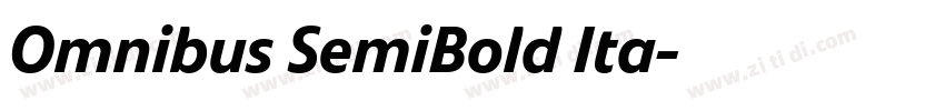 Omnibus SemiBold Ita字体转换